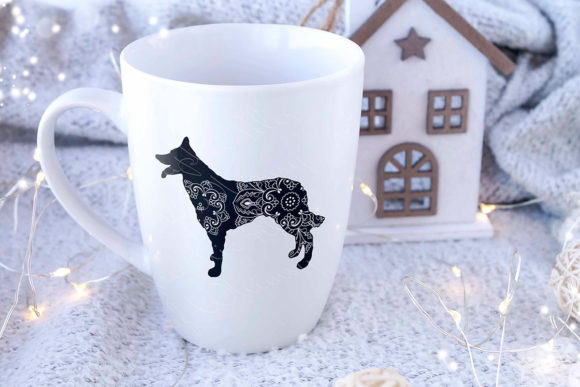 Border Collie Dog Mandala