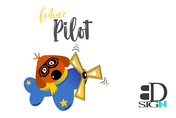 Future Pilot – Cute Dog on a Plane