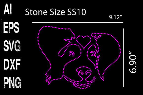 Rhinestone Dog T-shirt Design